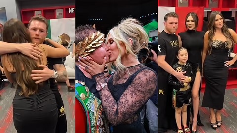 Siêu sao boxing Canelo Alvarez bị gái lạ ôm cứng ngắc